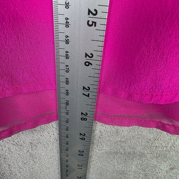 Womens Vintage Diane Gilman Pink 100% Silk Sequin Blouse Button Up Long Sleeve S - Picture 6 of 8